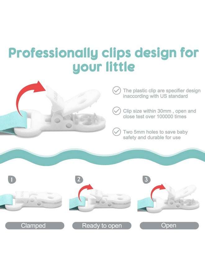 Pacifier Clip For Baby, 2 Pack Neutral Pacifier Holder Clip For Girls Boys, Soft Webbing Soothie Christmas Binky Clips Fit All Pacifiers, Cute Baby Shower Gift，Tree & Candy