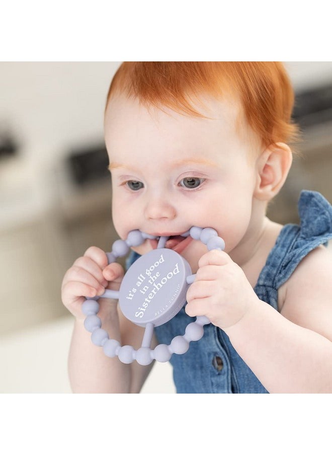 Happy Teether For Girls- Soft & Easy Grip Baby Girl Teether Toy, Silicone Teether Ring To Help Soothe Gums, Non-Toxic And Bpa Free, Its All Good