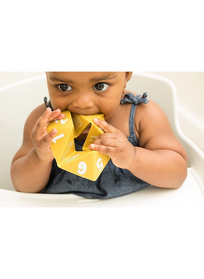 Beginner Spinner - Educational Baby Teething Toys For Baby Teething Relief, Playtime And Development, Gross Motor Skills, Baby Learning, And Baby Sensory Play, Yellow