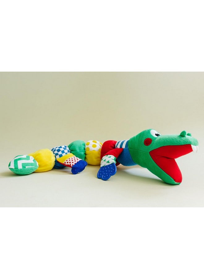 R Asd Toy For Baby - Extra Large Alligator, Crocodile, Dragon Baby Teether For Teething - Multiple Textures And High Contrast Colors By Genius Baby Toys