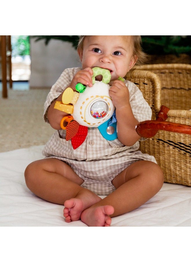 Teether Cuddly Rainbow Round - Soft Activity Toy With Rattling & Teething Elements,Multicolored