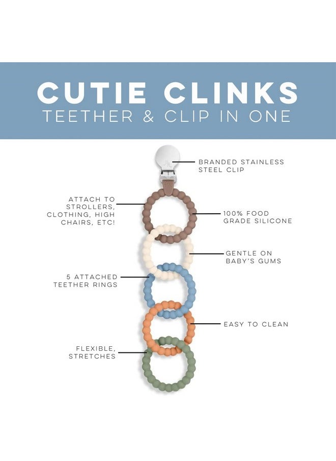 Cutie Clinks Attachable Teether Chew Toy For Babies (Handsome)