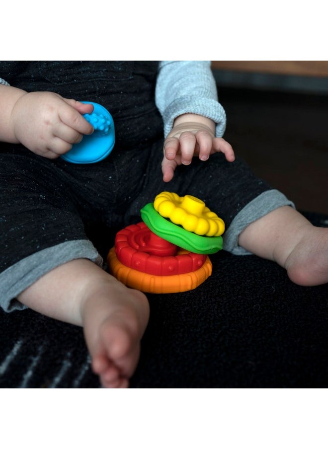 Stack & Teethe Multi-Textured Easy-To-Grasp 5-Piece Teether Toy Set, Ages 3 Months +