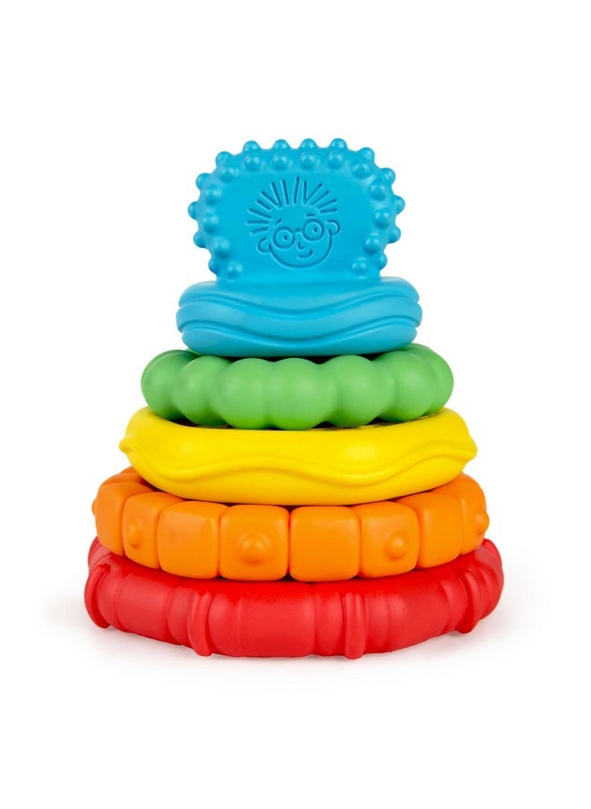 Stack & Teethe Multi-Textured Easy-To-Grasp 5-Piece Teether Toy Set, Ages 3 Months +