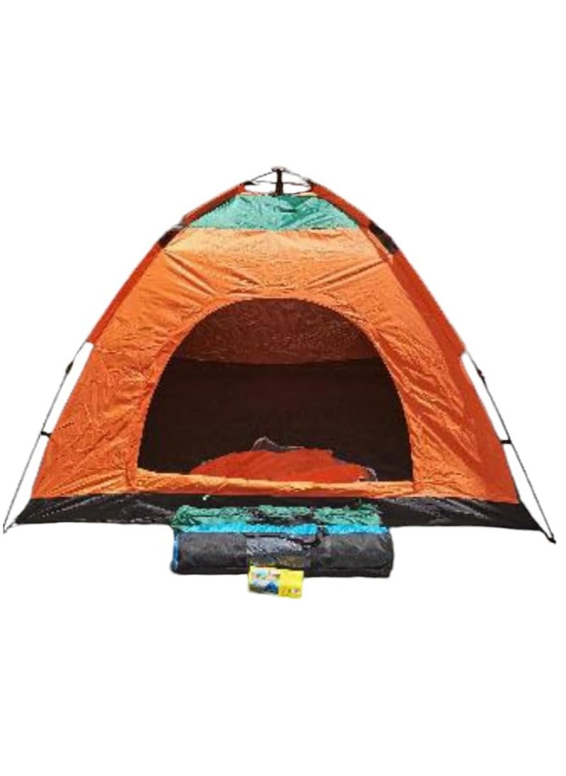 Travel Camping Tent Automatic Quick-opening Tent 4 Person Portable Thickened Floor Mat Portable Tent Self Storage Bag for Home Office Outdoors 2.5 * 2.5 m