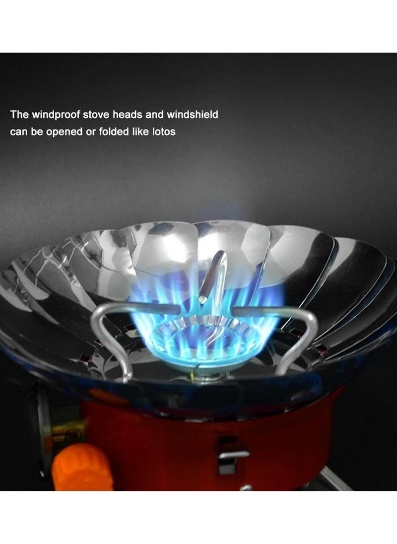 Windproof Camping Gas Stove with Piezo Ignition and Adjustable Valve Outdoor Cooking Gas Burner Windproof Gas Stove with Extended Pipe for Camping Picnic BBQ Outdoor Gas Stove Backpacking Hiking