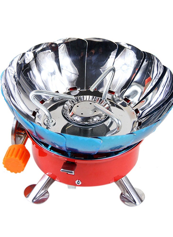 Windproof Camping Gas Stove with Piezo Ignition and Adjustable Valve Outdoor Cooking Gas Burner Windproof Gas Stove with Extended Pipe for Camping Picnic BBQ Outdoor Gas Stove Backpacking Hiking