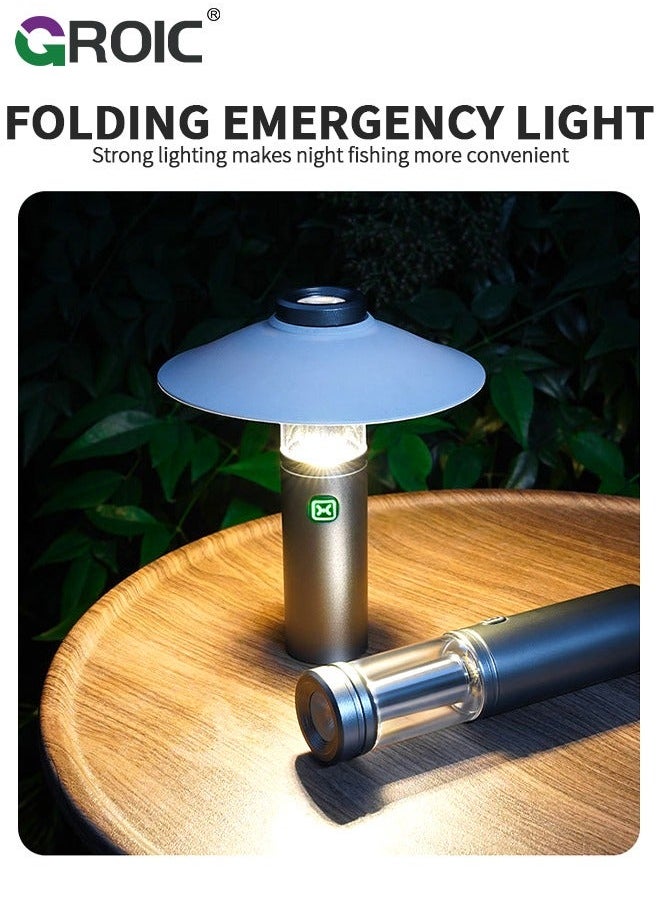 Small LED Camping Lantern,Rechargeable Retro Warm Camp Light,Battery Powered Hanging Vintage Lamp ,Portable Waterproof Outdoor Tent Bulb, Emergency Lighting for Power Failure,Outages