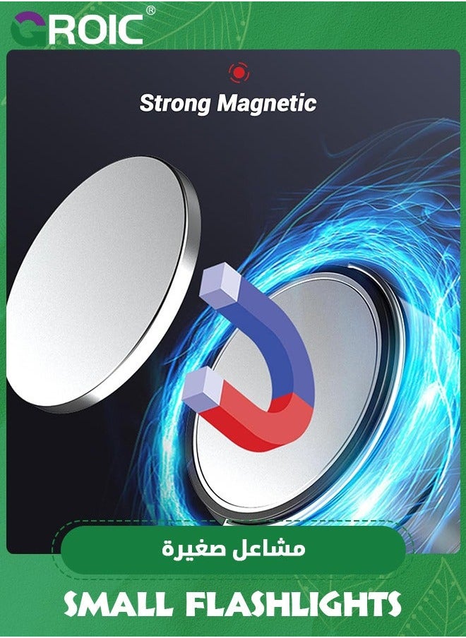 Small Flashlights High Lumens Rechargeable, 1600 Zoomable Mini with 5 Light Modes for Emergencies, Camping, Hiking and More