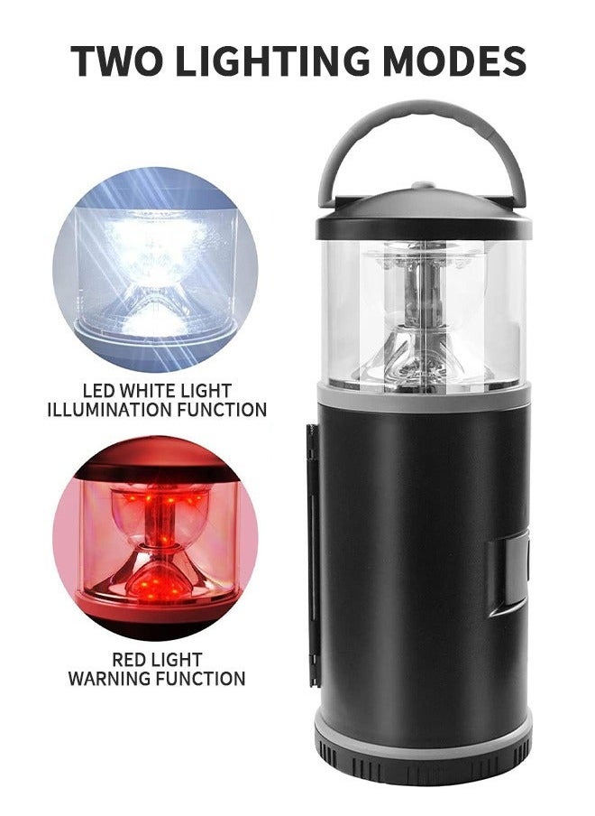 2 in 1 LED Camping Lantern with Tool Kits, Battery Operated 11 PCS Tools, Portable Emergency Light for Storm Outages Your House Car Workbench