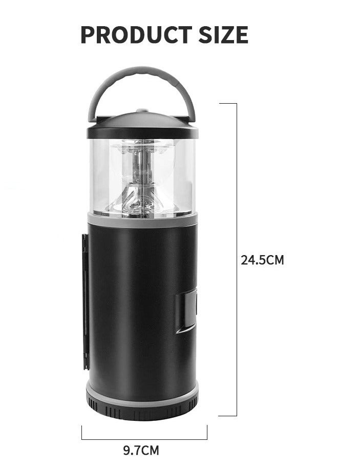 2 in 1 LED Camping Lantern with Tool Kits, Battery Operated 11 PCS Tools, Portable Emergency Light for Storm Outages Your House Car Workbench