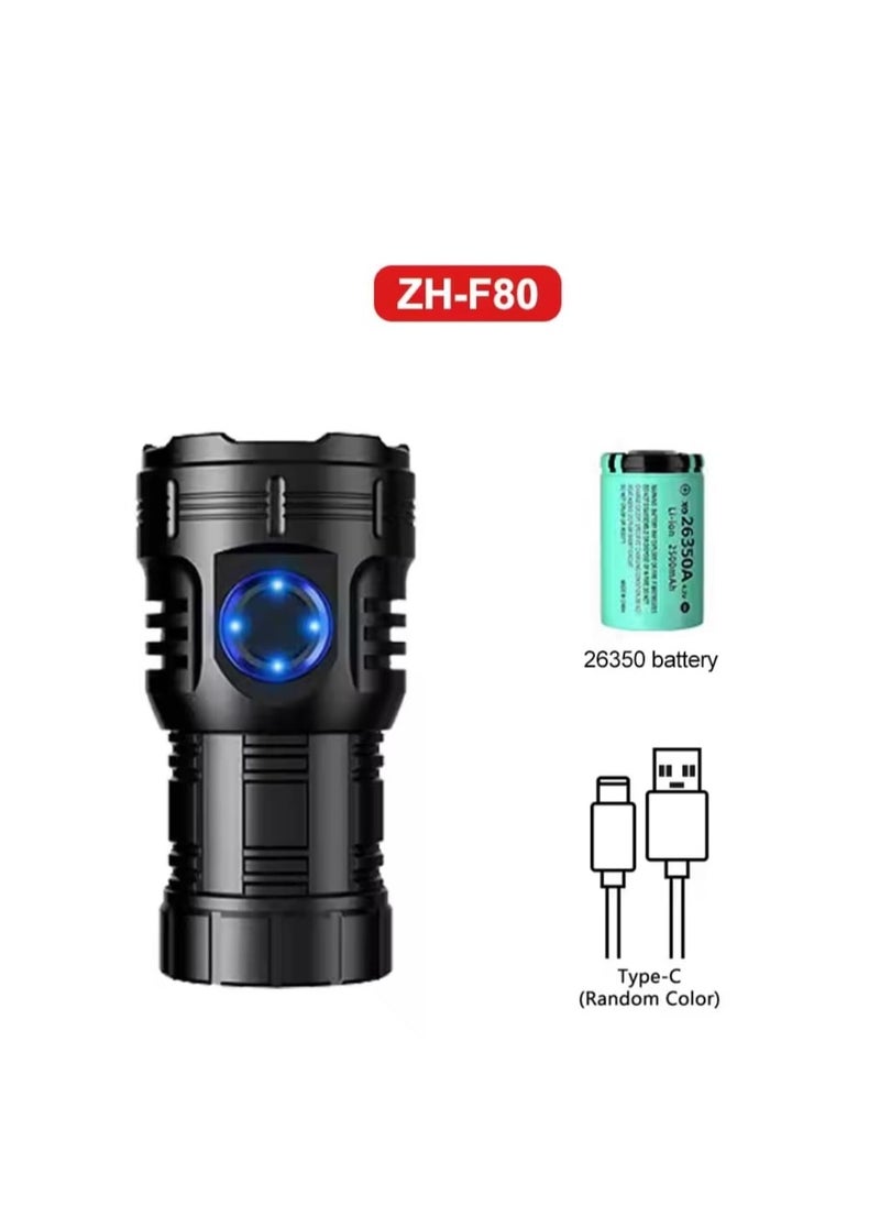 High Power Led mini Flashlight USB Rechargeable Torch Light Long Shot 30W Ultra Powerful Flashlight for Outdoor Camping Hiking