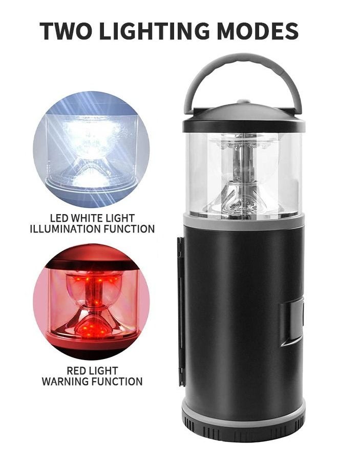 2 in 1 LED Camping Lantern with Tool Kits, Battery Operated 11 PCS Tools Kit, Portable Emergency Light for Storm Outages Your House Car Workbench