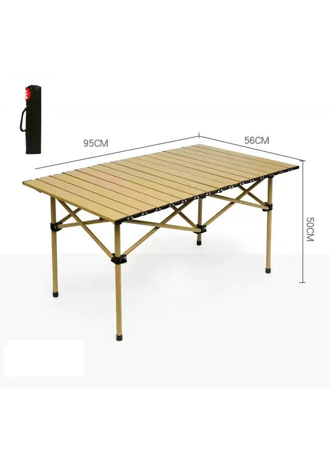 Portable Aluminum Folding Camping Table - 95 cm x 57cm x 50cm