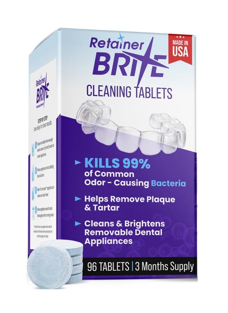 Tablets for Cleaner Retainers and Dental Appliances 96 Count