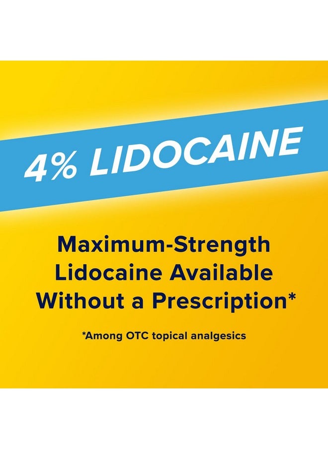 Odor Free Max Strength Lidocaine Pain Relief Liquid With Roll-On No Mess Applicator, 2.5 Oz.
