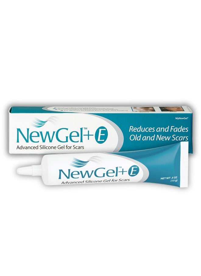 Newgel+E Advanced Silicone Scar Treatment Gel For Old And New Scars W Vitamin E, For Surgery, Injury, Keloids, Burns, And Facial Blemish Scars (15 Grams)
