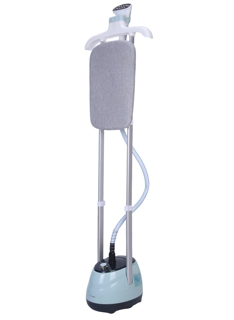 1.8L Garment Steamer with 35G/min Steam Flow, Mechanical Control, and Overheat Protection | Continues Working for 60 Mins | Adjustable Height - Ironing Board - Pole Hanger 1.8 L 1800 W SGS-325 Blue