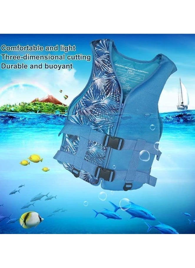 Swim Suit Swimming vest for Adult Men & women Vest Sea Boat Vests Swimming Accessories Size X-Large for 75 to 90 Kg - Blue