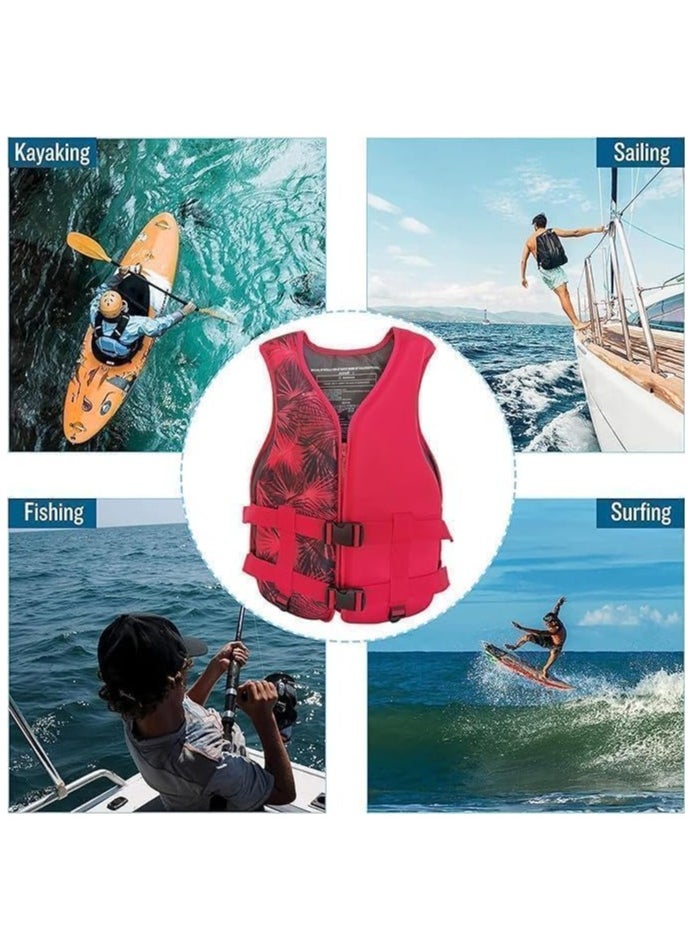 Swim suit Swimming vest for Adult Men & women Vest Sea Boat Vests Swimming Accessories Size Large for 60 to 75 Kg - Orange