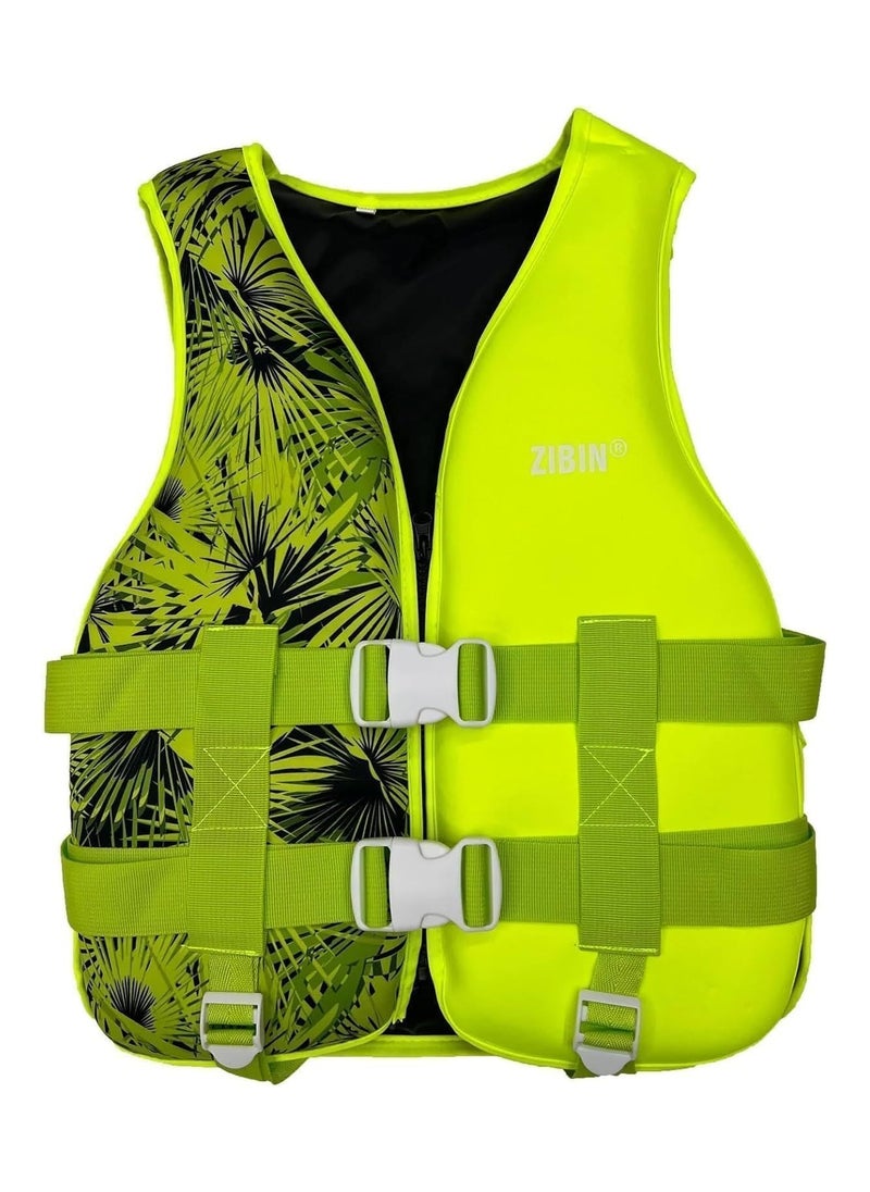 Men Neoprene Swimming vest for Adult Men & women Vest Sea Boat Vests Swimming Accessories Size XX-Large for 90 to 120 Kg - Yellow