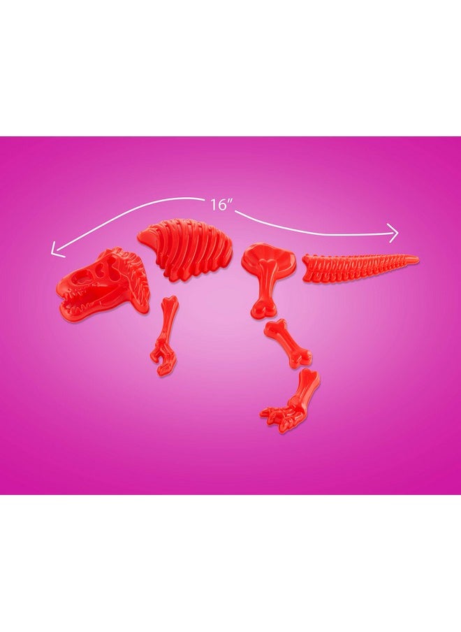 3 Large Dinosaur Sand Molds, Fossil Skeleton Beach Toy Set - Perfect For Dinosaur Bones For Sandbox Play.