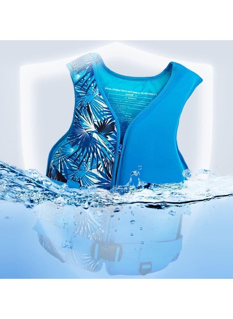 Men Neoprene Swimming vest for Adult Men & women Vest Sea Boat Vests Swimming Accessories Size XX-Large for 90 to 120 Kg - Blue