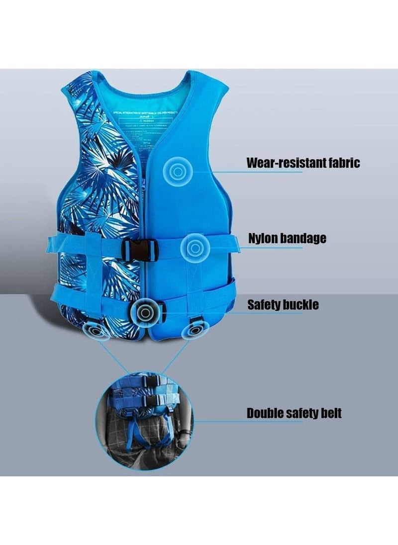 Men Neoprene Swimming vest for Adult Men & women Vest Sea Boat Vests Swimming Accessories Size XX-Large for 90 to 120 Kg - Blue