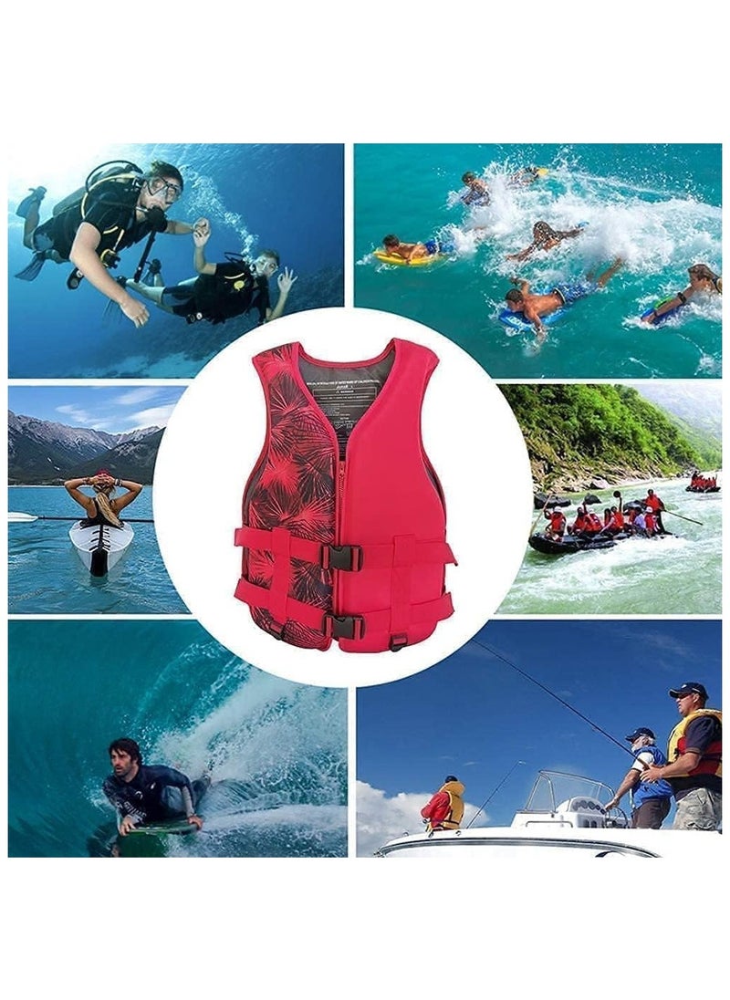 Men Neoprene Swimming vest for Adult Men & women Vest Sea Boat Vests Swimming Accessories Size X-Large for 75 to 90 Kg - Yellow