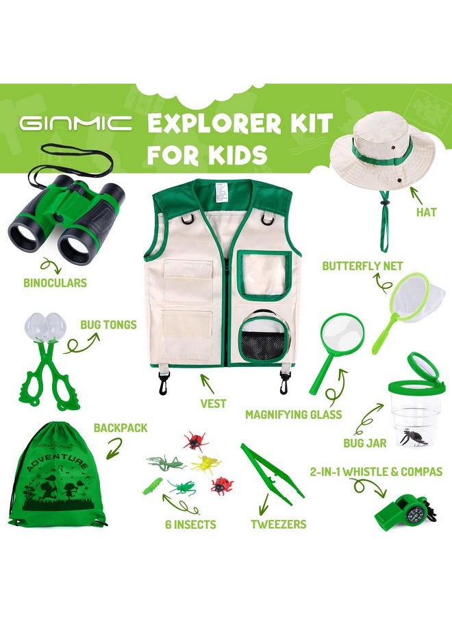 Kids Explorer Kit & Bug Catching Kit, 11 Pcs Outdoor Exploration Kit For Kids Camping With Binoculars, Adventure, Hunting, Hiking, Educational Toy Gift For 3-12 Years Old Boys Girls