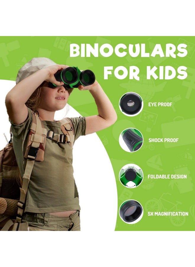 Kids Explorer Kit & Bug Catching Kit, 11 Pcs Outdoor Exploration Kit For Kids Camping With Binoculars, Adventure, Hunting, Hiking, Educational Toy Gift For 3-12 Years Old Boys Girls