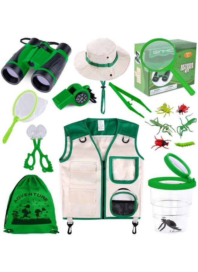 Kids Explorer Kit & Bug Catching Kit, 11 Pcs Outdoor Exploration Kit For Kids Camping With Binoculars, Adventure, Hunting, Hiking, Educational Toy Gift For 3-12 Years Old Boys Girls