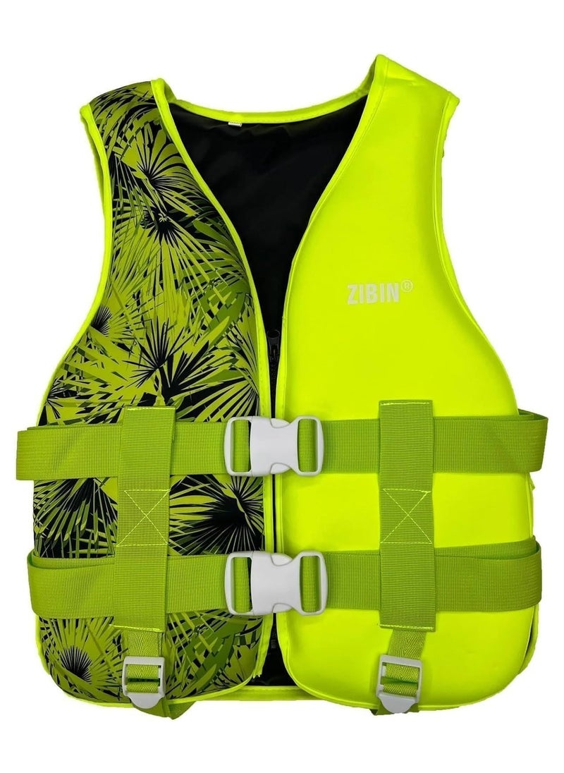 Swim Suit Swimming vest for Adult Men & women Vest Sea Boat Vests Swimming Accessories Size Large for 60 to 75 Kg - Yellow