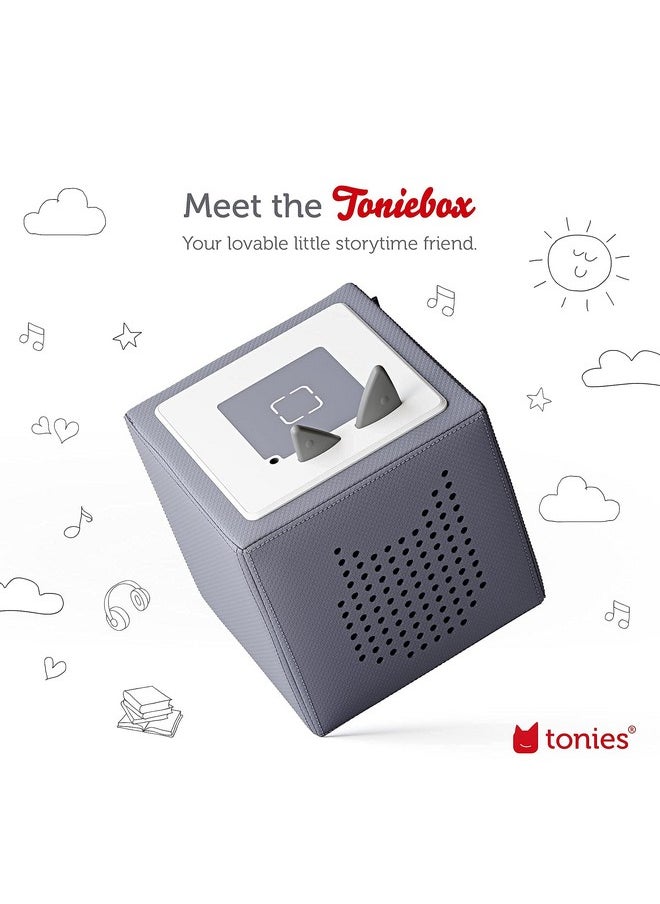 Toniebox Audio Player Starter Set With Playtime Puppy - Listen, Learn, And Play With One Huggable Little Box - Gray