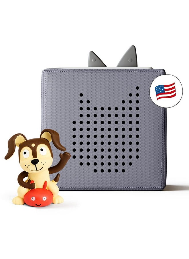 Toniebox Audio Player Starter Set With Playtime Puppy - Listen, Learn, And Play With One Huggable Little Box - Gray