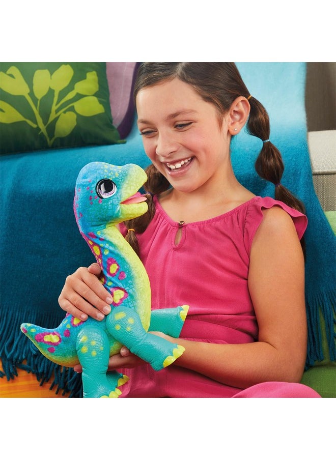 Nackin’ Sam The Bronto Interactive Toy 11-Inch Plush With Motions And Sounds, Kids Toys For Ages 4 Up By Just Play