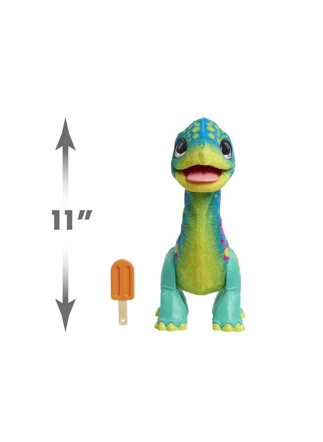 Nackin’ Sam The Bronto Interactive Toy 11-Inch Plush With Motions And Sounds, Kids Toys For Ages 4 Up By Just Play