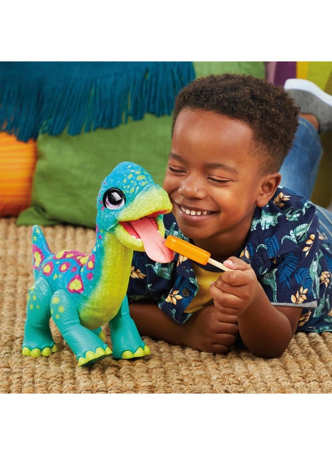 Nackin’ Sam The Bronto Interactive Toy 11-Inch Plush With Motions And Sounds, Kids Toys For Ages 4 Up By Just Play