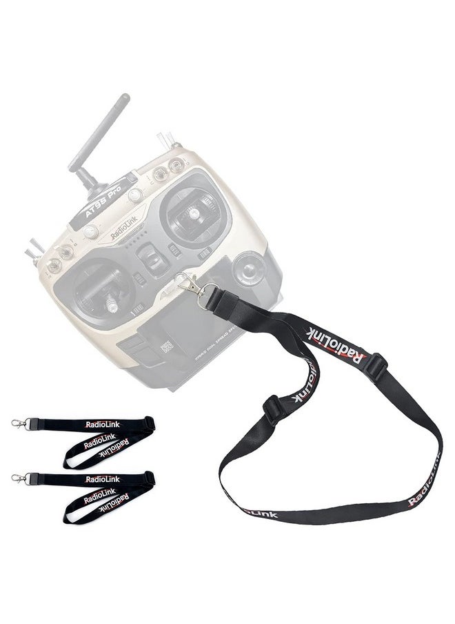 P Radiolink 2 Pcs Adjustable Strap Lanyard For Universal Rc Transmitter Neck Sling Belt Hook Mount Lanyard For Dji Fpv Controller Accessories, Black, Small