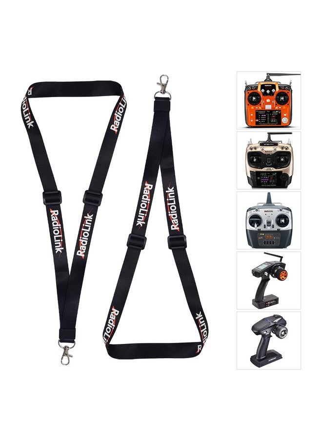 P Radiolink 2 Pcs Adjustable Strap Lanyard For Universal Rc Transmitter Neck Sling Belt Hook Mount Lanyard For Dji Fpv Controller Accessories, Black, Small