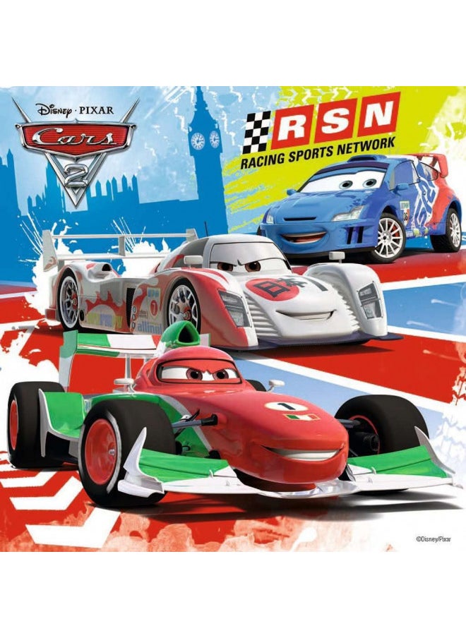 Ravensburger Disney Cars: Worldwide Racing Fun 3 x 49-Piece Jigsaw Puzzle for Kids Every Piece is Unique, Pieces Fit Together Perfectly