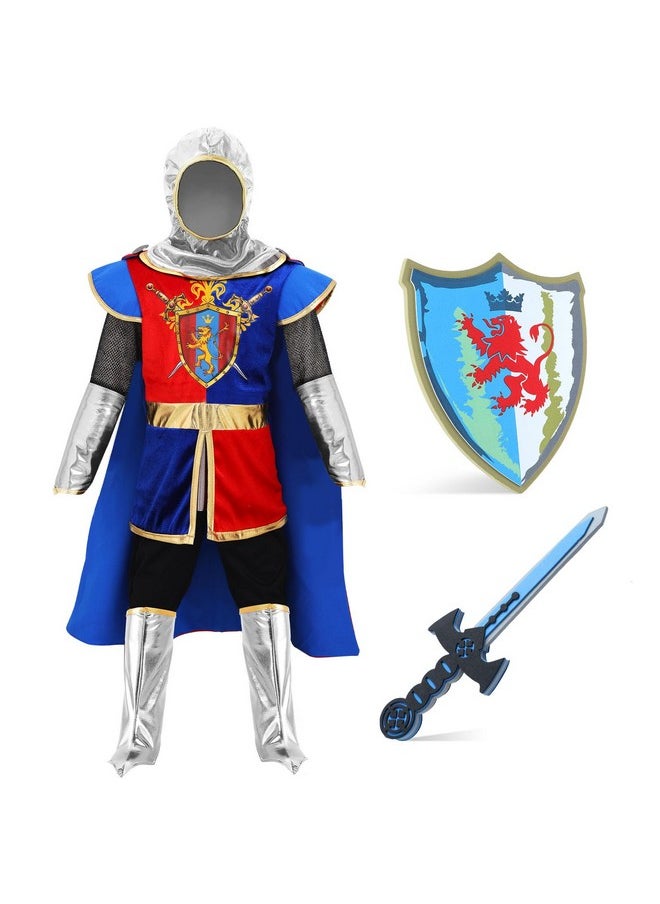 Kids Knight Costume Toddler Boy Dress Up Clothes Medieval Costumes With Cape Toys Accessories Halloween Gifts