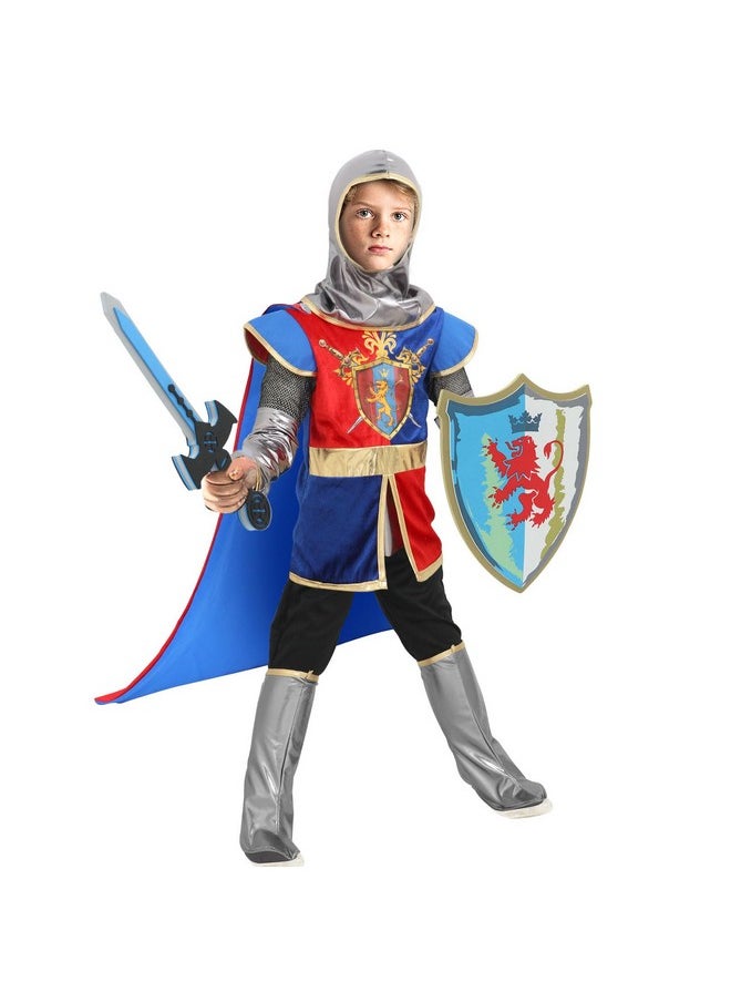 Kids Knight Costume Toddler Boy Dress Up Clothes Medieval Costumes With Cape Toys Accessories Halloween Gifts