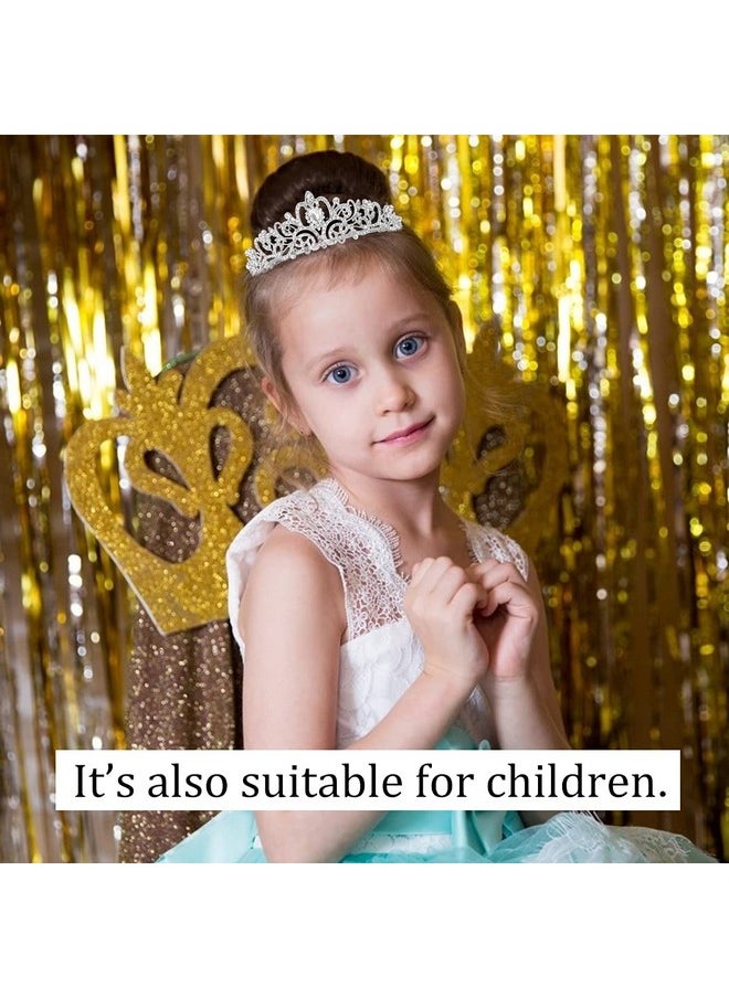 Birthday Queen Sash & Rhinestone Tiara Set Silver Birthday Sash And Tiara For Women Birthday Decoration Kit Rhinestone Headband For Girl Glitter Crystal Hair Accessories For Party Cake Topper