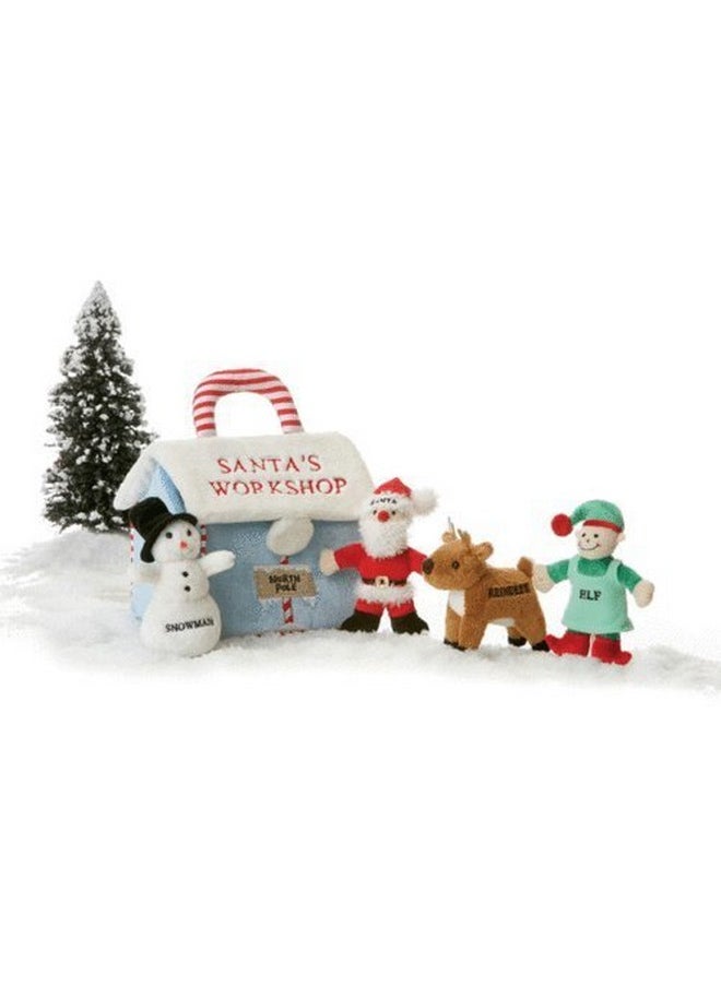 My First Christmas Toy For Baby Ft 5 Piece Playset (Santa Claus, Snowman, Reindeer, Elf In Santa'S Workshop)