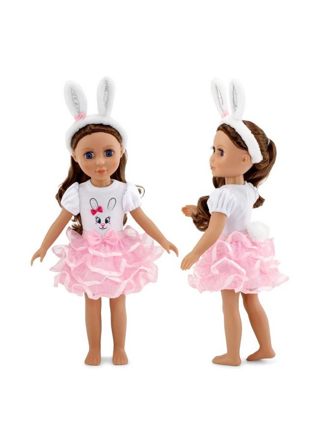 14 Inch Doll Bunny Outfit, Includes Bunny Ears Doll Accessories! | Gift Boxed And Perfect For Easter Gift! | 14