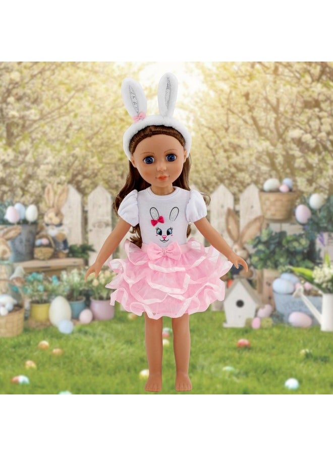 14 Inch Doll Bunny Outfit, Includes Bunny Ears Doll Accessories! | Gift Boxed And Perfect For Easter Gift! | 14