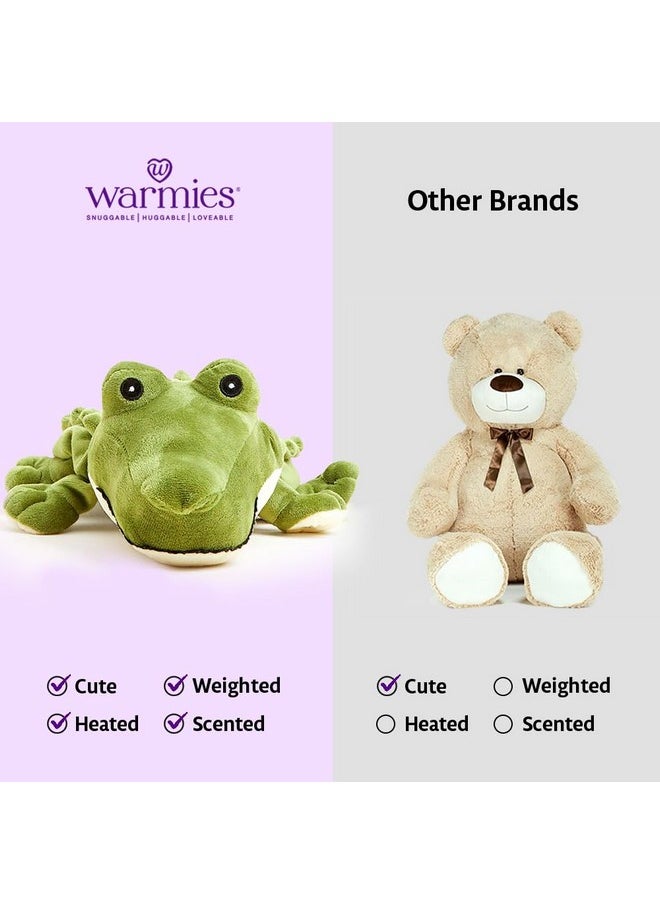 Green Alligator Microwavable, Hot Or Cold For Cool Relaxation And Warm Relief, Lavender Scented Cozy Plush Animal