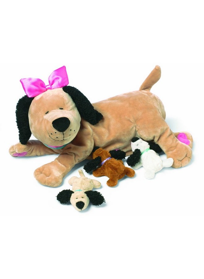 Nursing Nana Nurturing Dog Stuffed Animal With Plush Puppies