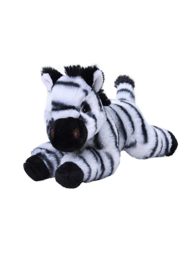 Ecokins Mini Zebra Stuffed Animal 8 Inch, Eco Friendly Gifts For Kids, Plush Toy, Handcrafted Using 7 Recycled Plastic Water Bottles, 24810